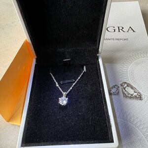 Mossanite GRA 1 ct D Color Pendant